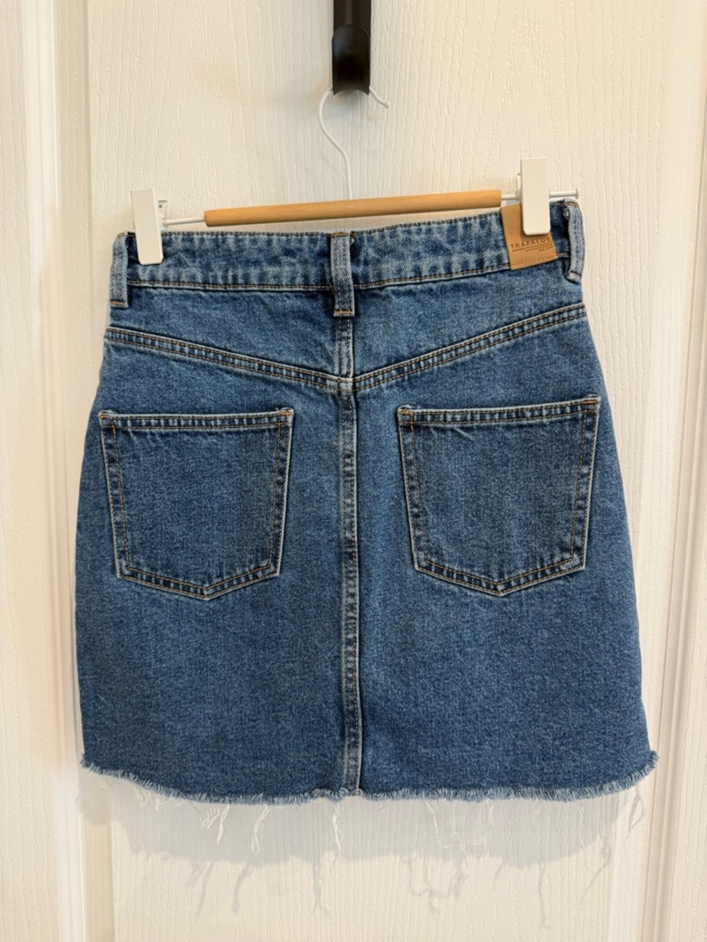 Zara Dark Blue Button-Front Denim Mini Skirt - Picture 2 of 5